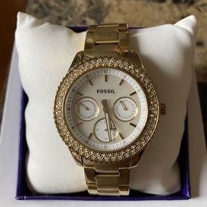 Fossil gold watch